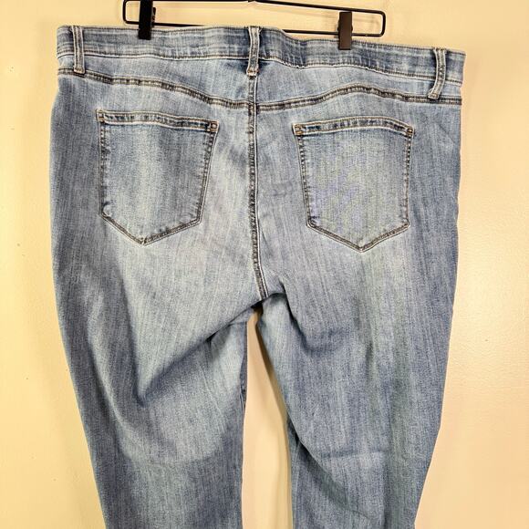 Evri Bootcut Jeans Womens Size 24W Medium Wash High Waist Stretch Denim Cotton - Picture 7 of 11